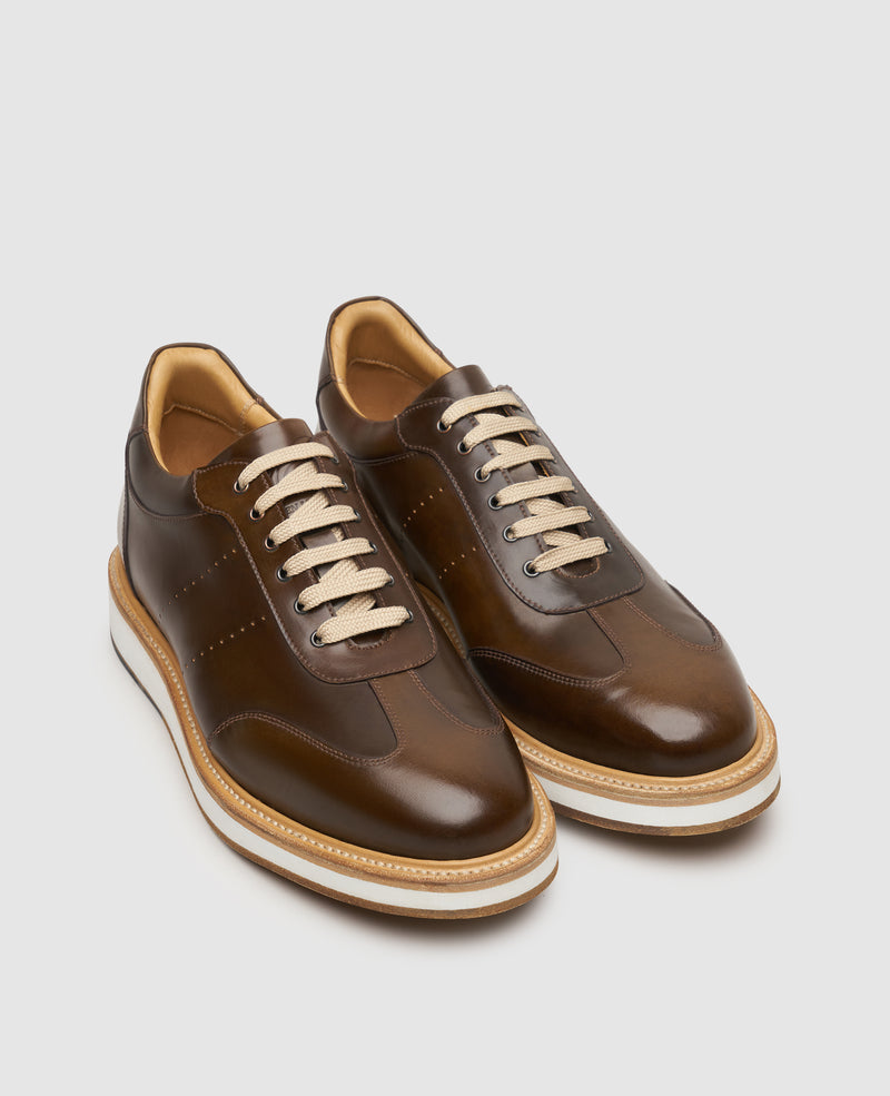 London Sneaker C - Dark Cognac