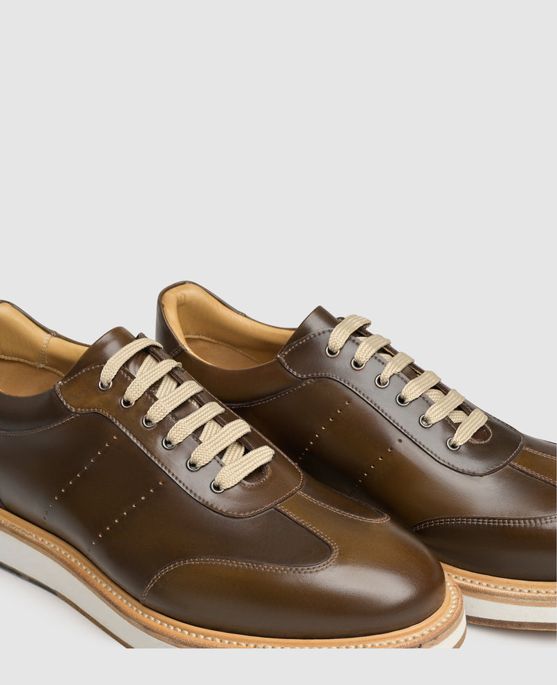 London Sneaker C - Dark Cognac